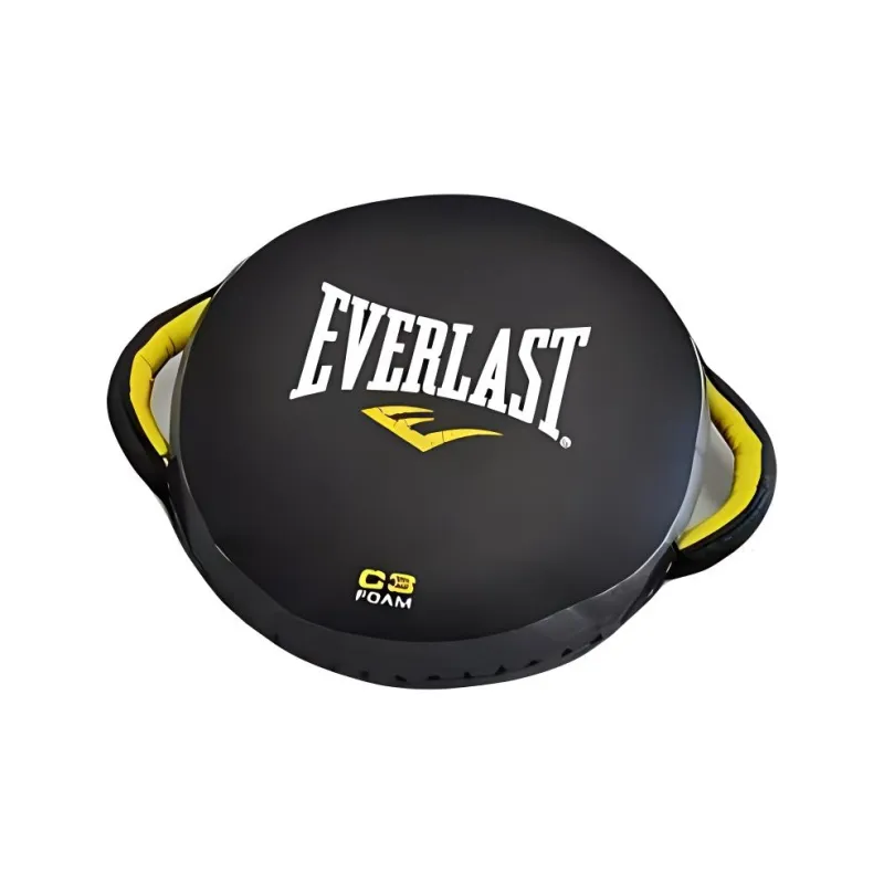 Everlast Taekwondo Equipment Taekwondo Kick Pad Cow Leather Unisex Black Gray-2
