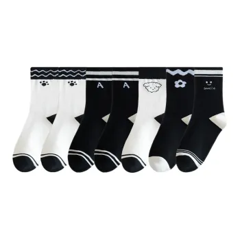 Lan Miao Mid Calf Socks Women's 7 Pack