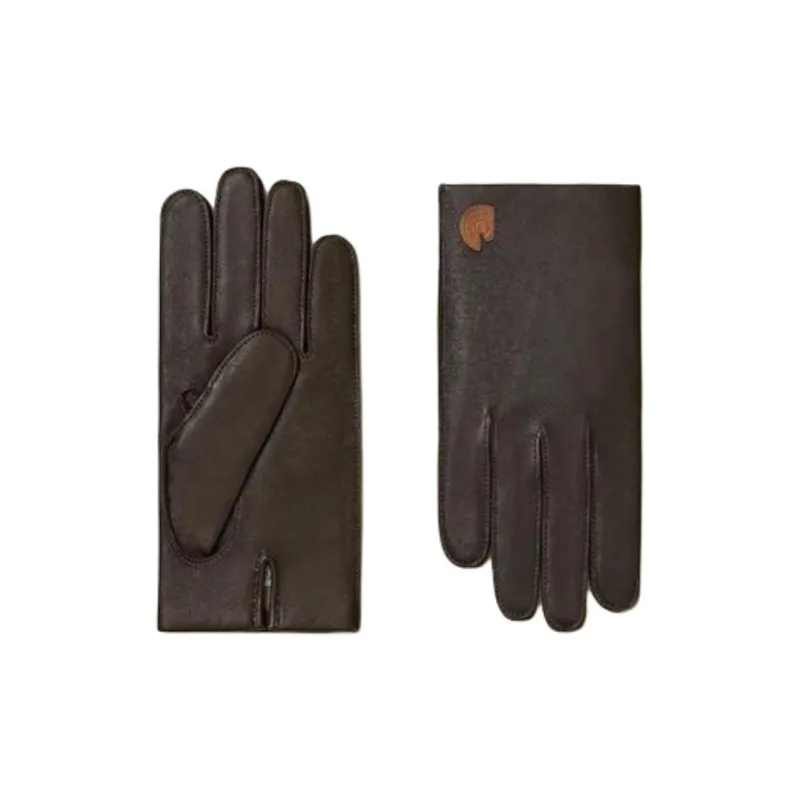 HERMES Leather Other Gloves Men's Mocha-1