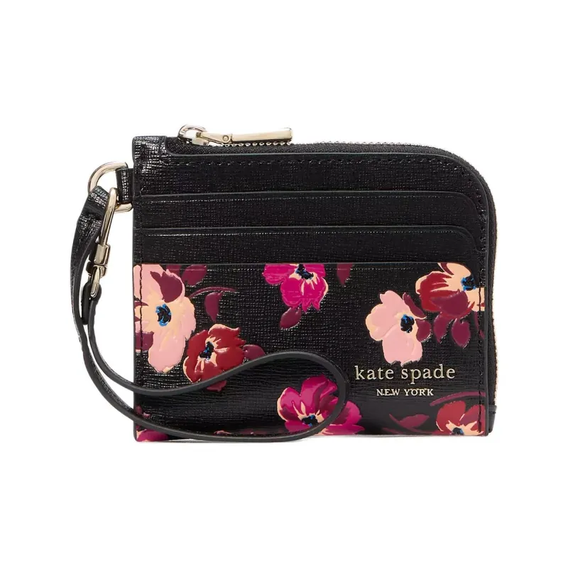 Kate Spade Leather Coin Purse Women's Black Multicolor-0