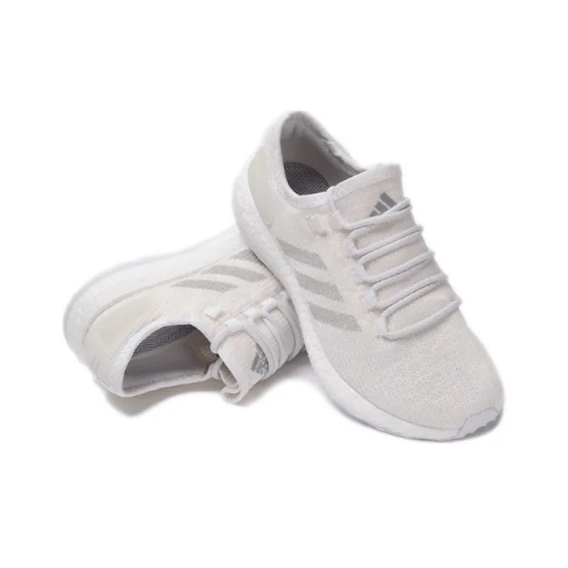 Adidas Pure Boost Clima Anti-Slip Wear-Resistant Low-Top Running Shoes Unisex Gray White-3