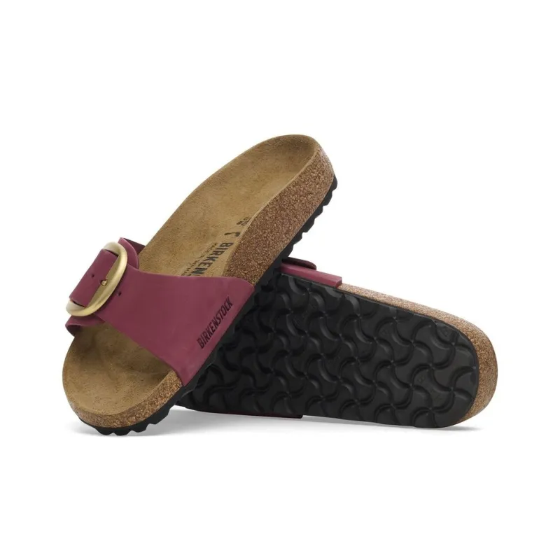Birkenstock Madrid Big Buckle EVA Abrasion-Resistant Slide Slippers Women's Fuchsia Narrow Fit-4