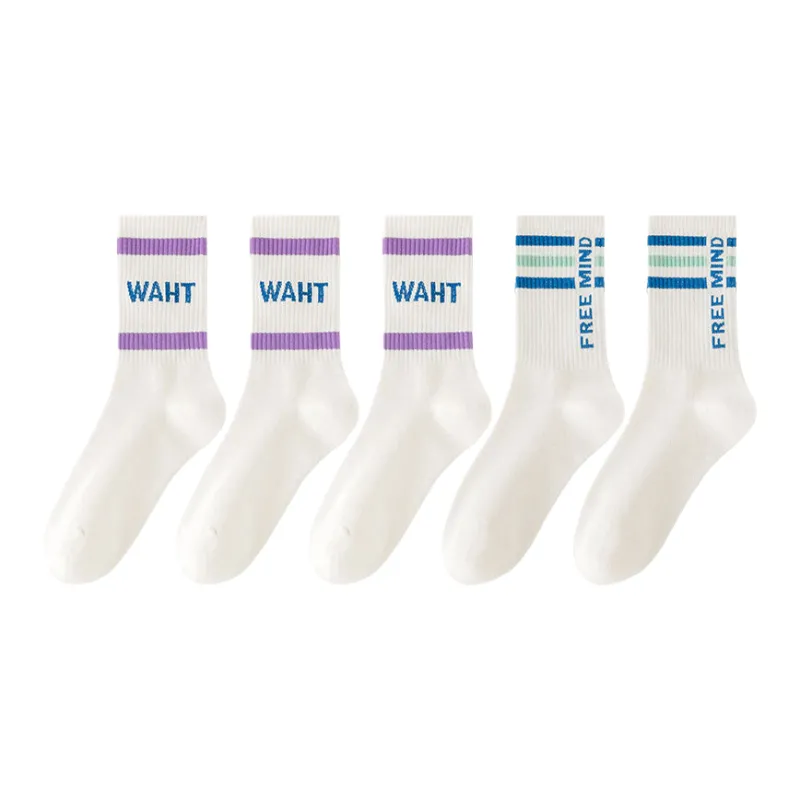 Lan Miao Mid Calf Socks Women's 5 Pack-10