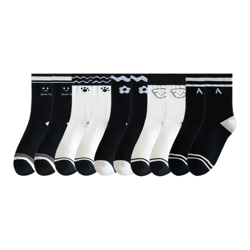 Lan Miao Mid Calf Socks Women's 10 Pack-0