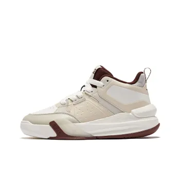 Erke Awakening 2 Anti Slip Wear Resistant High Top Skateboard Shoes Women's Microcrystal White Warm Linen