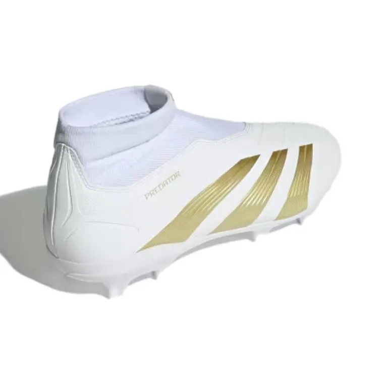 Adidas Predator League Laceless Fg Cloud White Gold Metallic Sandy Beige Met-3
