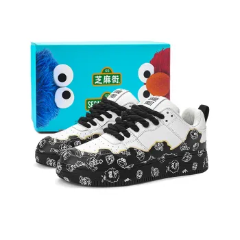 SESAME STREET Slip Resistant Cushioning Wear Resistant Lightweight Low Top Skateboard Shoes Unisex Box