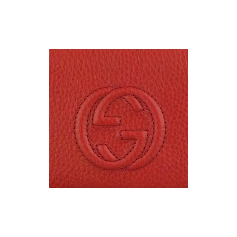 GUCCI Leather Wallet Regular Women's Red-3