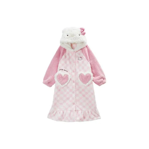 GUKOO x SANRIO Hello Kitty Pajama Robe Women's Ballet Pink