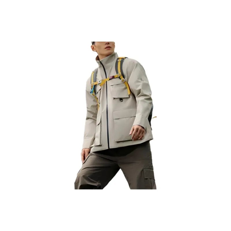 361° Water Resistant Wear Resistant Windproof And Rainproof Windbreaker Jacket Men's Laurel Leaf Gray Green-2