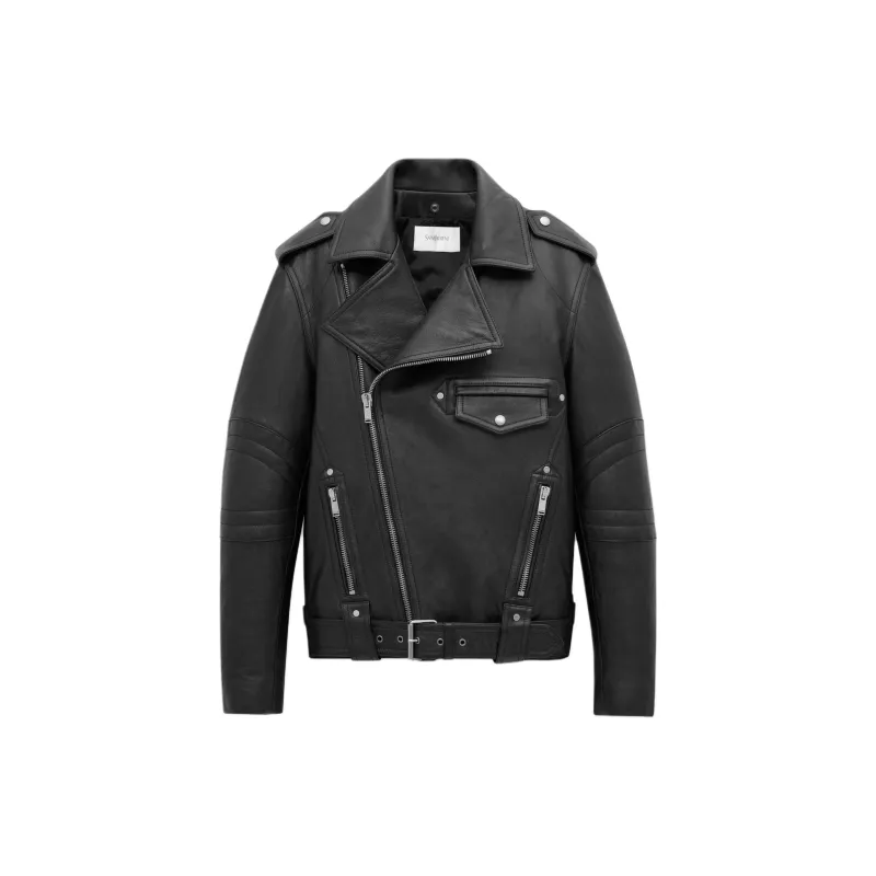SAINT LAURENT Zip Detailed Long Sleeved Jacket-2