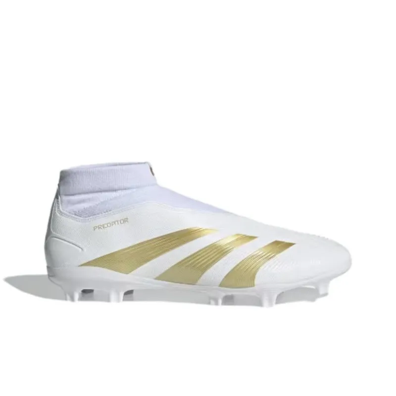 Adidas Predator League Laceless Fg Cloud White Gold Metallic Sandy Beige Met-1