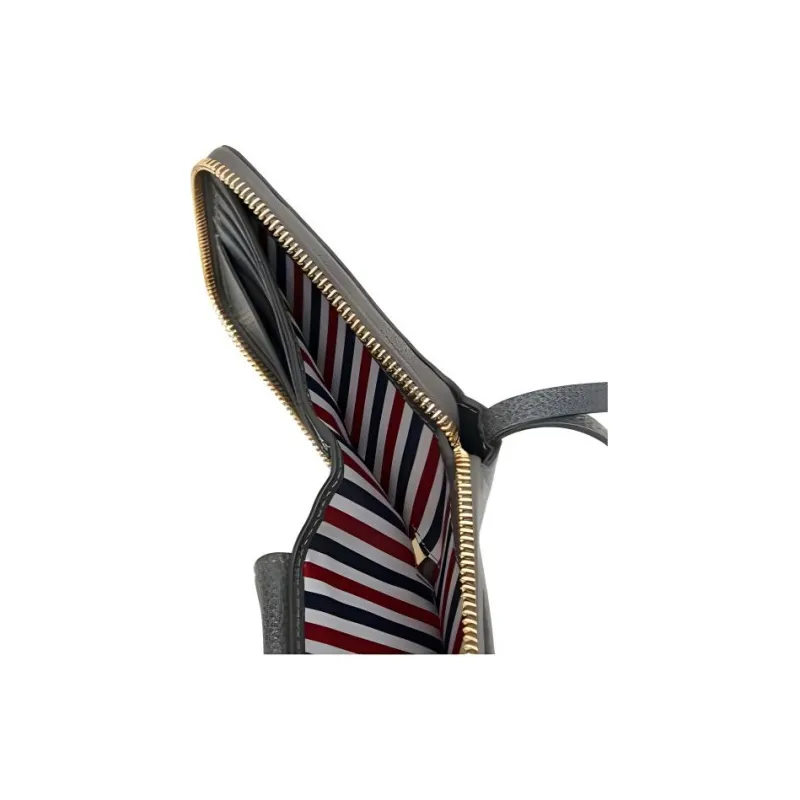 THOM BROWNE· Cow Leather Wallet Men's Black-4