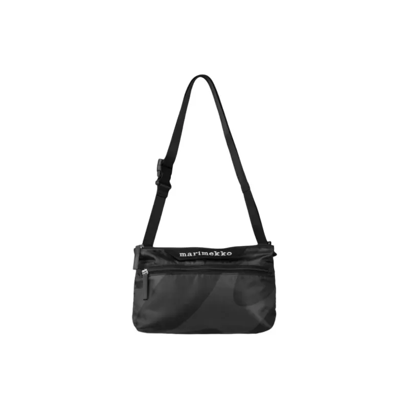 Marimekko Polyester Crossbody Bag Shoulder Bag Small Size Women's Black & Dark Gray-0