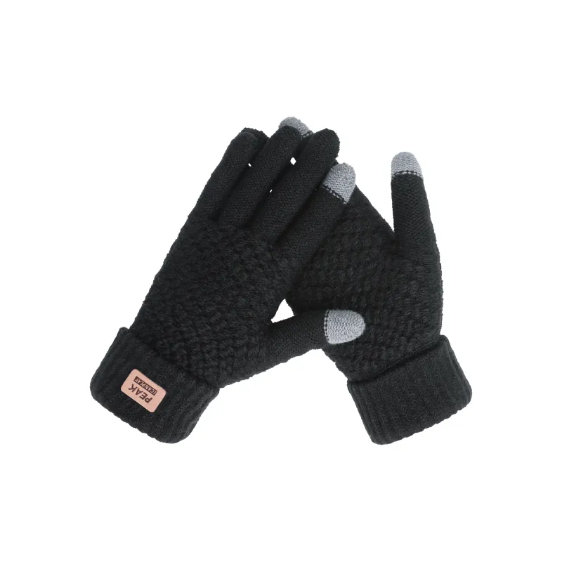 PEAK Acrylic Knit Gloves Unisex Multiple Colors-7