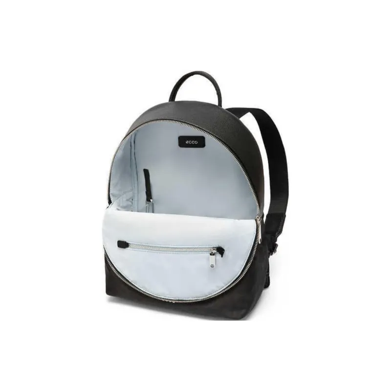 Ecco Cow Leather Backpack Medium Size Unisex Black-4