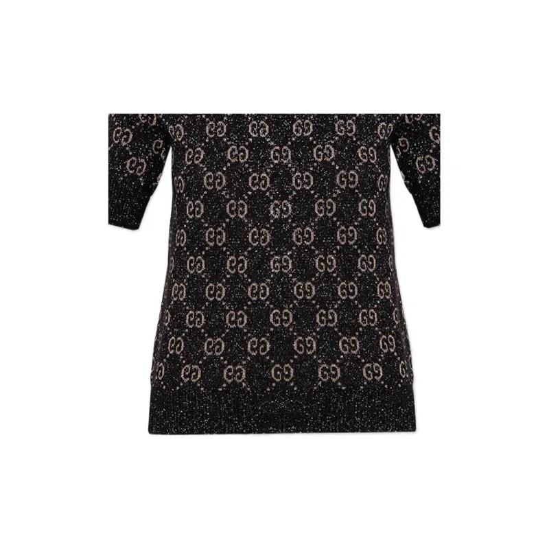 GUCCI Gg Motif Polo Shirt-5