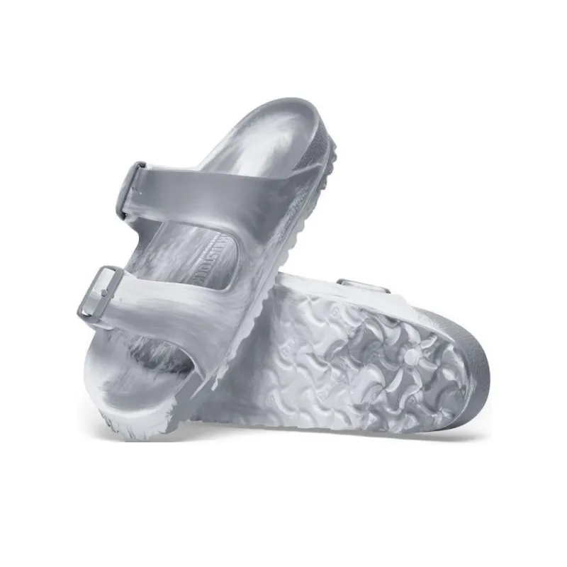 Birkenstock Arizona EVA Slip Resistant Slide Slippers Unisex Stone Coin/White-5