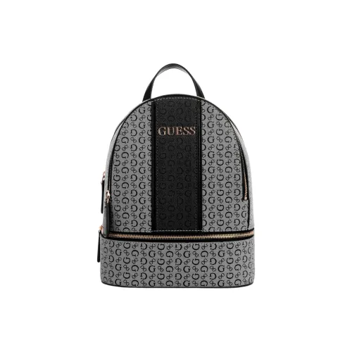 GUESS Coated Canvas Backpack Women's Gray & Black