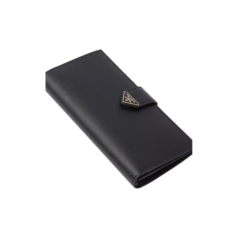 PRADA Saffiano Leather Wallet Men's Black-4