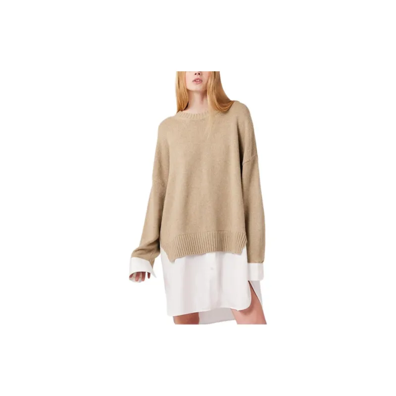 Stella McCartney FW24 Long Sleeved Dresses Women's Sandy Beige-2