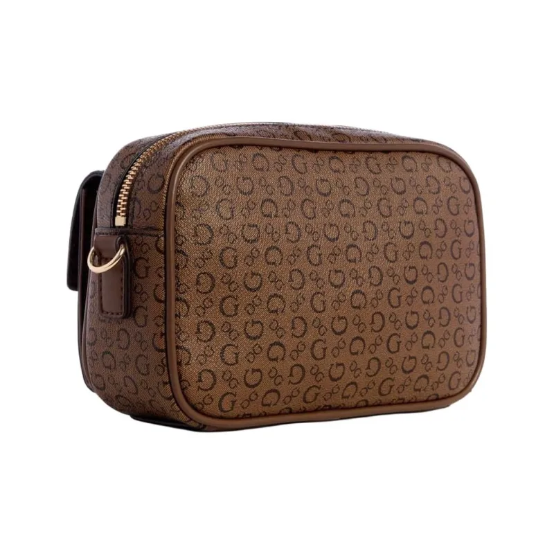 GUESS Artificial Leather Shoulder Bag Crossbody Bag Women's Dark Brown-1