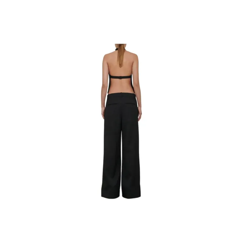 WARDROBE.NYC Low Rise Trouser Casual Pants Women's Black-1