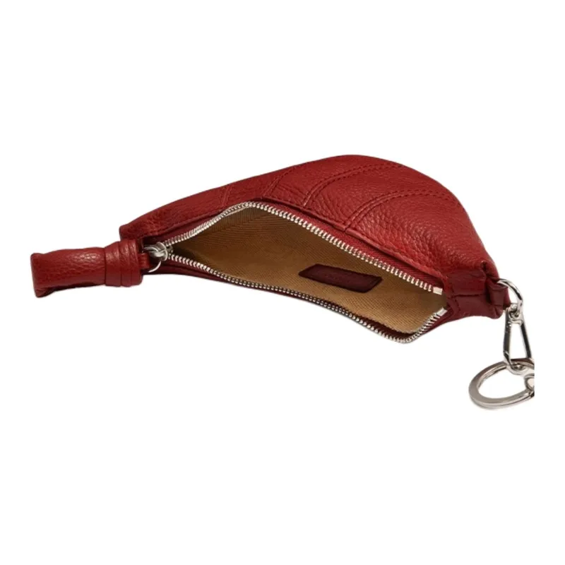 Lemaire Croissant Series Cow Leather Coin Purse Unisex Russet-1