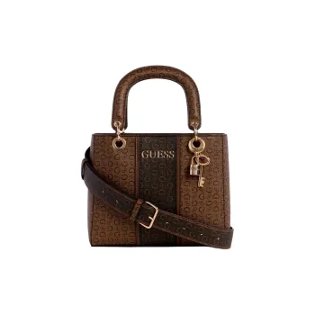 GUESS Coated Canvas Handbag Small Size Women's Brown