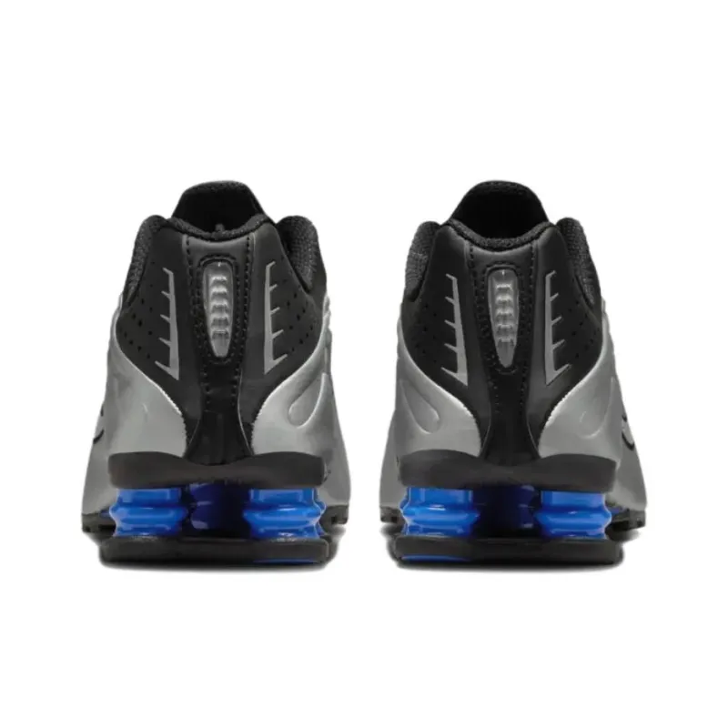 Nike Shox R4 Metallic Silver Black Racer Blue Women's-4