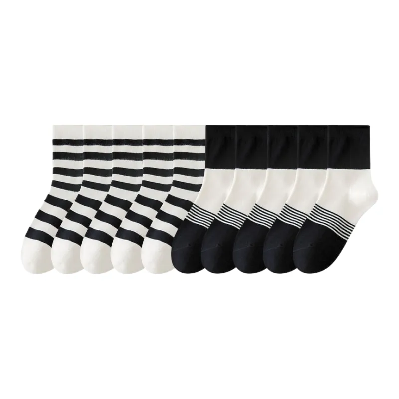 Lan Miao Mid Calf Socks Women's 10 Pack-4