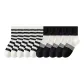 5 White Wide Stripes+5 Black & White