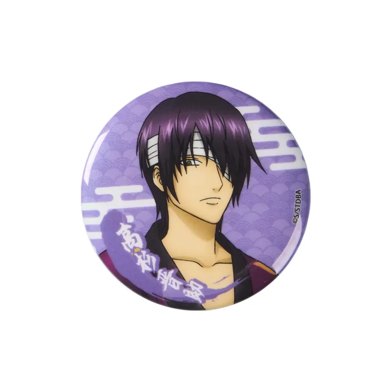 BOOM COMIC Gintama Characters Iridescent Brushed Badge Gintoki Sakata Toushirou Hijikata Badges-3