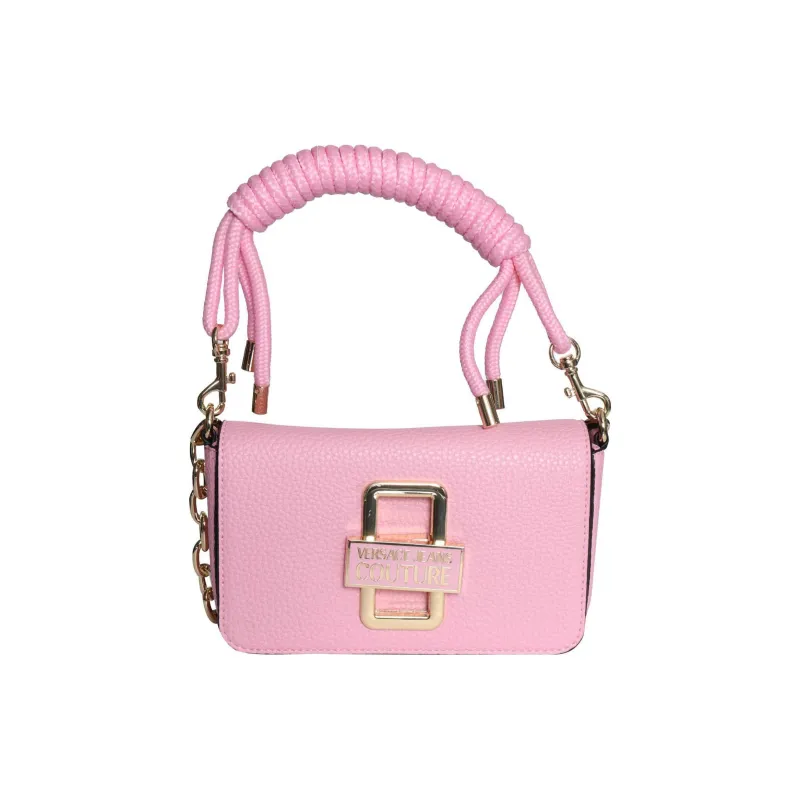 VERSACE JEANS COUTURE Textured Synthetic Leather Shoulder Bag Crossbody Bag Handbag Regular Women's Pink-0