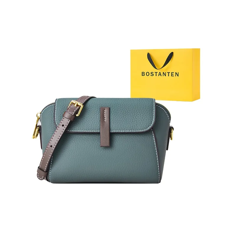 BOSTANTEN Cow Leather Crossbody Bag, Shoulder Bag Regular Women's Black/Sea Blue/Khaki-6