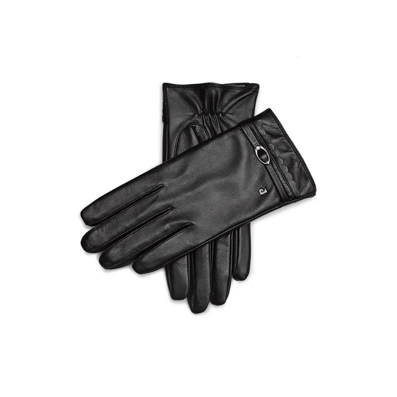 PIERRE CARDIN Sheepskin Gloves Women's Black-0