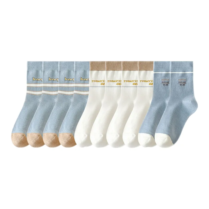 Lan Miao Mid Calf Socks Women's 10 Pack-3
