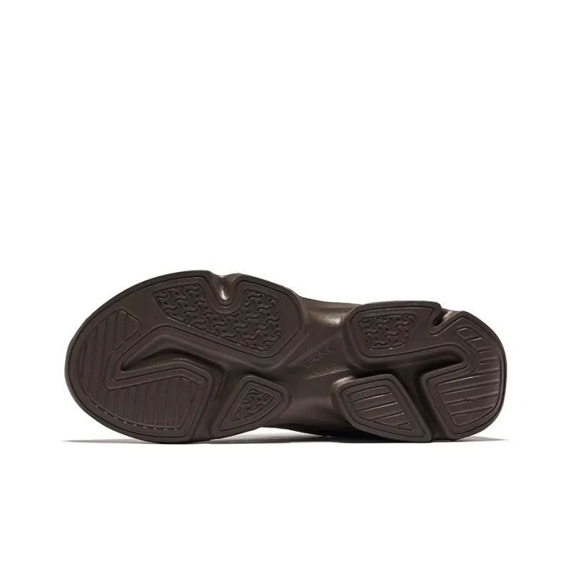Erke Anti-Slip And Wear-Resistant Height Increasing Low-Top Casual Shoes Women's Wild Gray Brown Stone-4