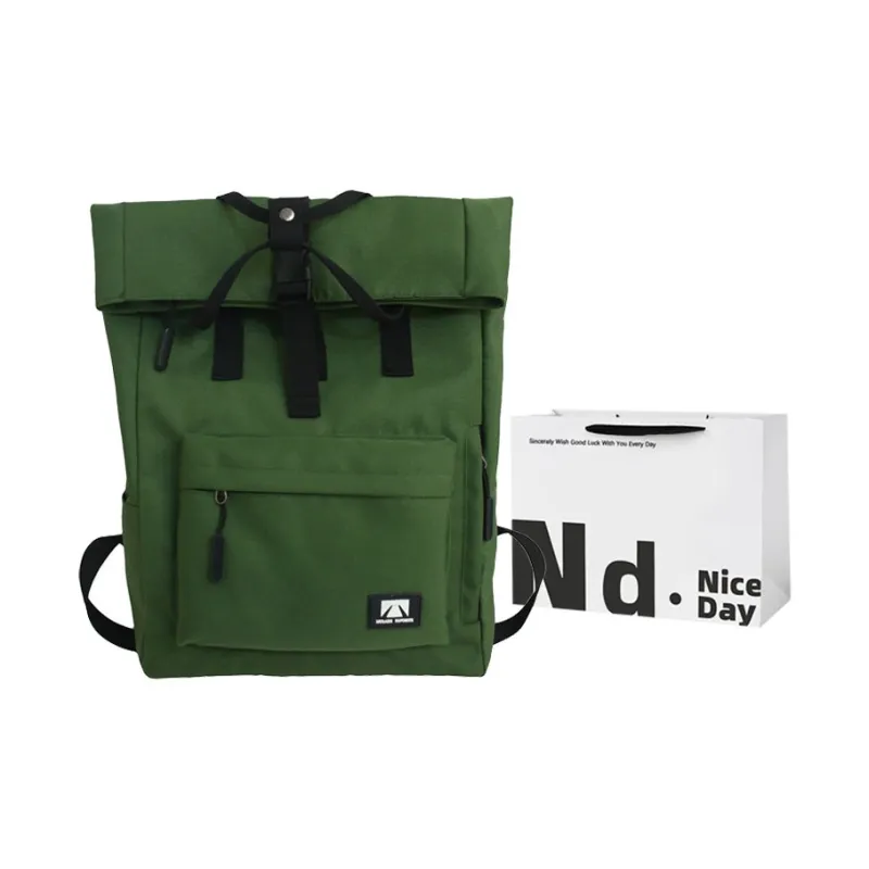 SWIMADE Oxford Backpack Regular Unisex Green/Red/Black/Gray-7