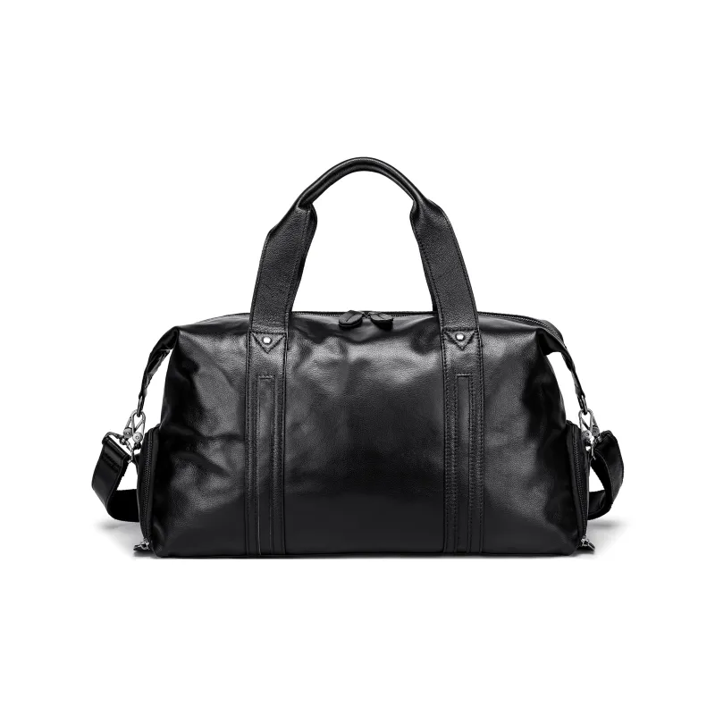 Ace Paul Top Grain Cow Leather One Shoulder Handbags Regular Unisex Black-0