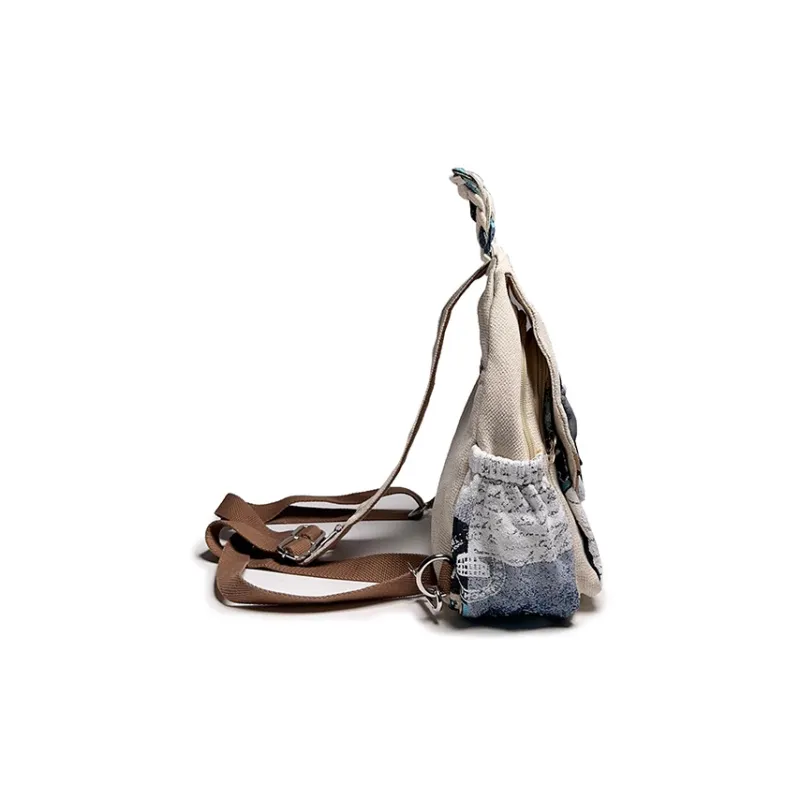 ESNSY Canvas Backpack Women's Apricot-2