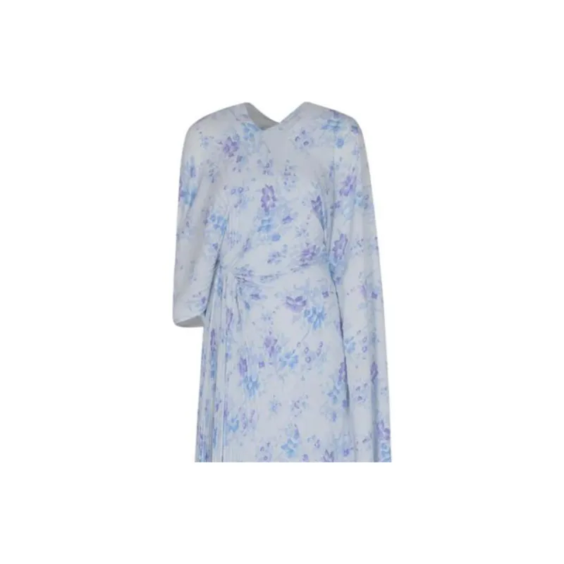 Balenciaga Floral Print Pleated Dress-3