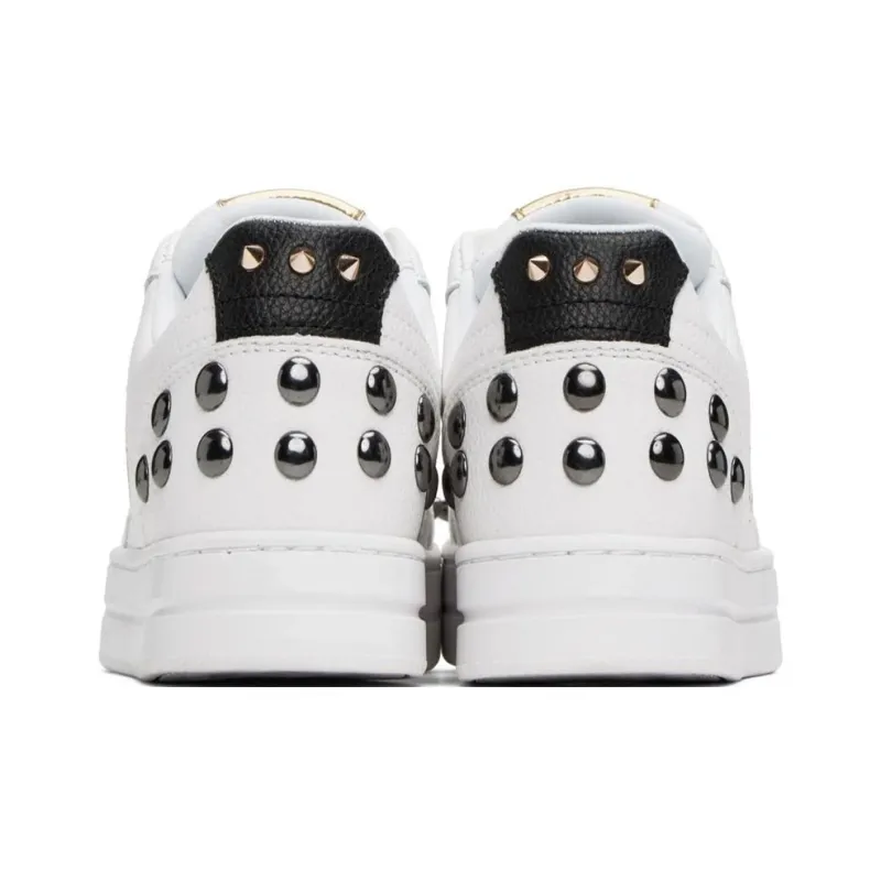 VERSACE JEANS Couture Spiked Stud-design Leather Sneakers-4