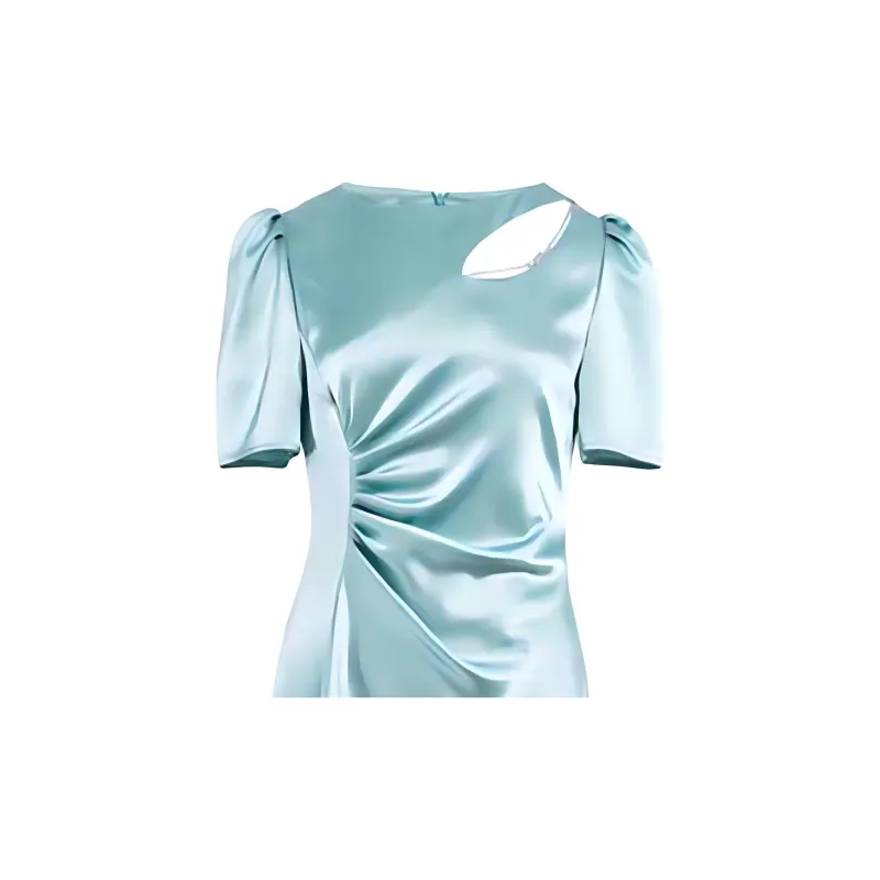 BESIONIA SS24 Short Sleeved Dresses Women's Light Blue-6