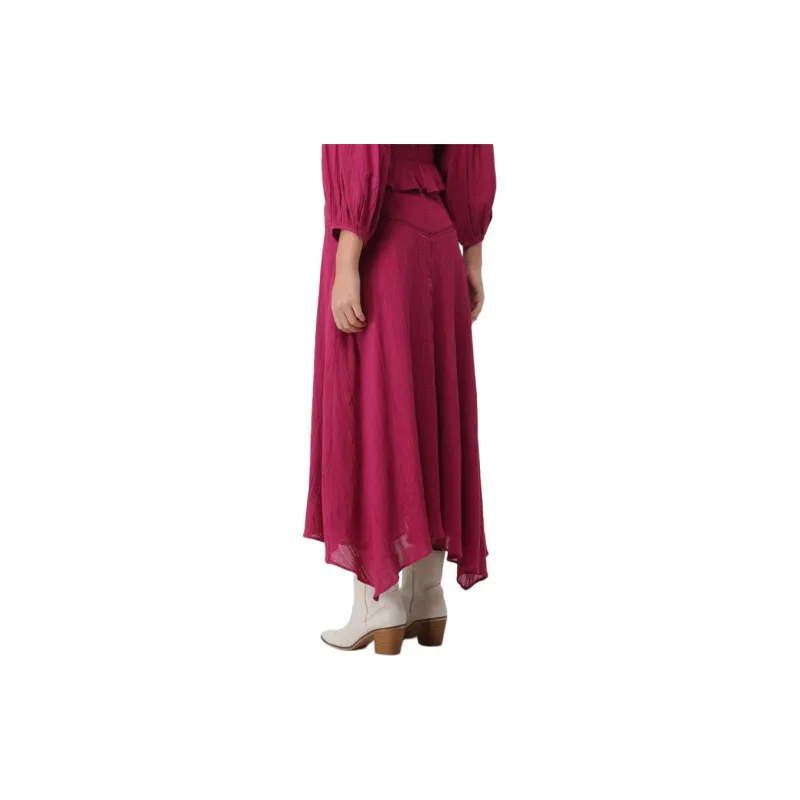 ISABEL MARANT Aline High Waist Asymmetric Midi Skirt-4