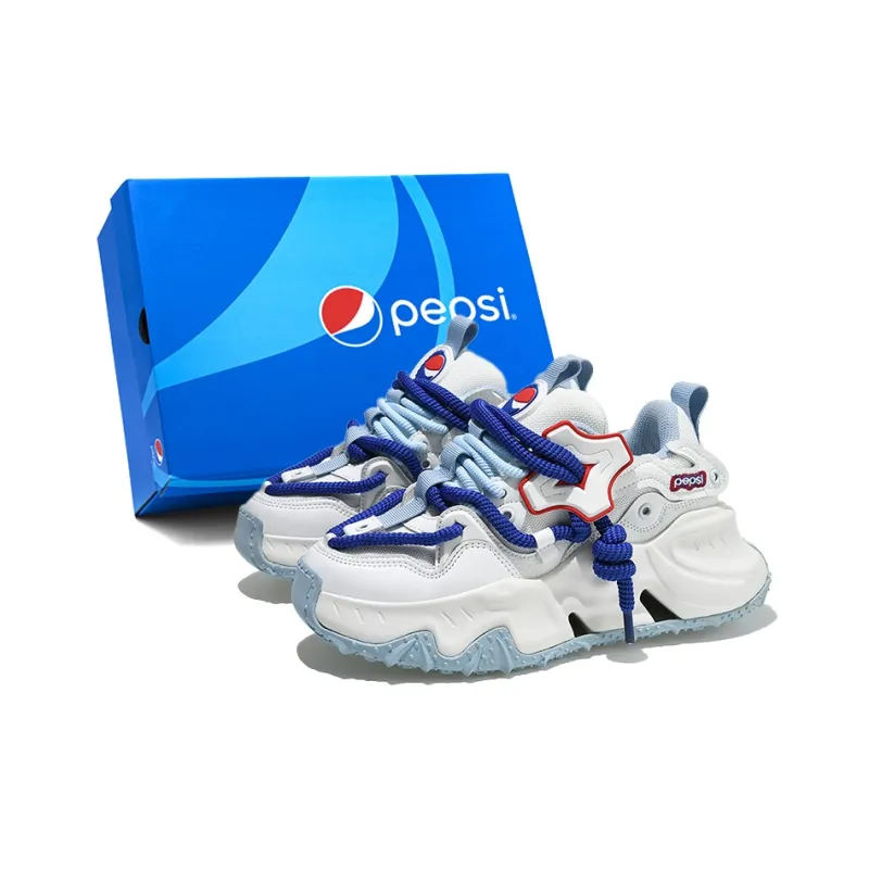 Pepsi Jelly Color Series Cushioned Slip-Resistant Abrasion-Resistant Low-Top Chunky Sneakers Unisex Exclusive Box-14
