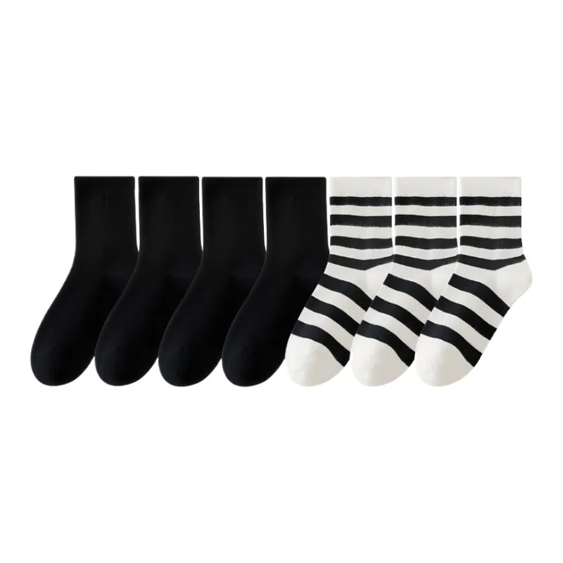 Lan Miao Mid Calf Socks Women's 7 Pack-6