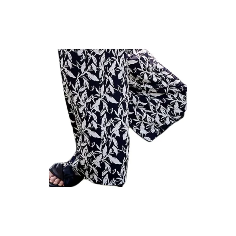 BESIONIA SS23 Casual Pants Women's Black And White Pattern-6