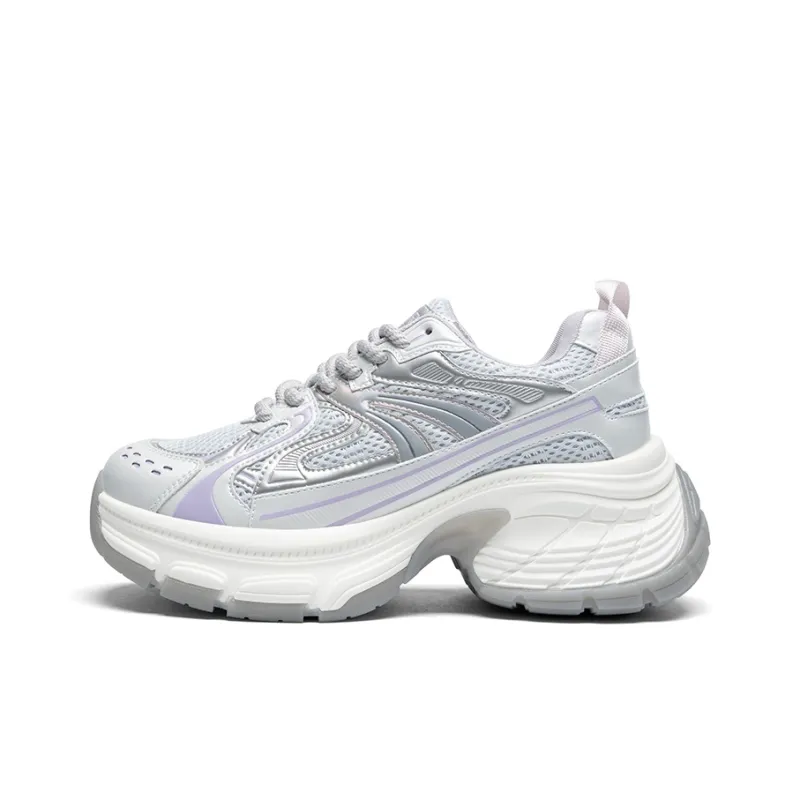 ZHR Shock Absorbers Slip Resistant Breathable Low Top Chunky Sneakers Women's-0