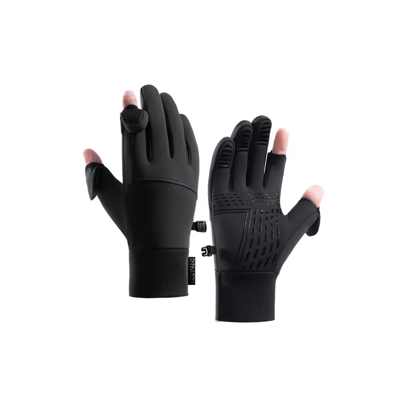 AAJF Polyester Silicone Conductive Fiber Fine And Warm Velvet Knit Gloves Unisex-2